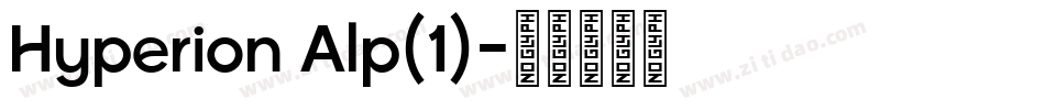 Hyperion Alp(1)字体转换
